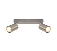 Plafonnier 2 Flamming Plafonnier GU10 Pivotant Cuisine 255mm Nickel Mat