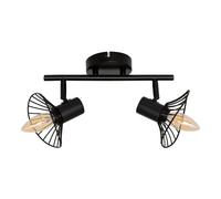 Atmosphera Applique/Plafonnier Adelia noir 28 x 12,5 cm