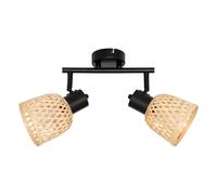 Atmosphera Plafonnier Lio 2 lampes orientables 28 cm naturel
