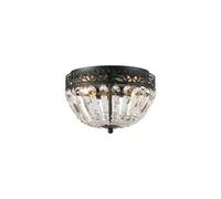 Plafonnier 2xE14 cristal noir encastré, diam 25 cm- Markslöjd - Etienne