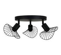 Plafonnier 3 spots Capeline en métal noir Ostaria Noir G