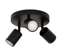 Atmosphera Plafonnier Vico – 3 lampes métal noir, spots orientables, ampoules GU10 non incluses