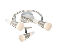 Plafonnier 3 spots spot rond lampe de salon plafonnier LED orientable, spot haut/bas, 3x 5W 300Lm blanc chaud, DxH 25x16 cm