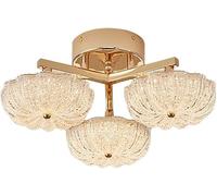 Plafonnier 4 lumières en Acrylique pour Chambre à Coucher, Design Minimaliste Moderne à Fleurs dorées, Style postmoderne, pour Couloir, Salle à Manger