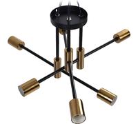 Plafonnier 6 têtes Moderne nordique Minimaliste Salon Chambre à coucher Plafonnier en fer forgé 110?220V
