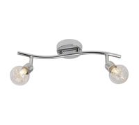 Plafonnier à 2 lumières forme ""ampoule"" Bulb G9 32W chrome