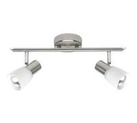 Brilliant lampe Luca spot tube 2 lames fer/chrome/blanc, 2x R50 E14 40W, têtes pivotantes, A++–E
