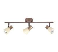 Brilliant 35816/56 Barre 3 Lampes Métal/Verre Marron 60 x 19 x 19 cm