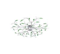 vidaXL Plafonnier à bras en cristal acrylique 5 ampoules E14 Vert