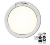 Plafonnier à détecteur de mouvement rechargeable avec télécommande plafonnier rechargeable lampe LED activée par le mouvement avec 3 modes et gradation en continu capteur blanc avec