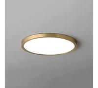 Plafonnier à encastrer à LED tout en cuivre 0.8in ultra-mince plat moderne rond luminaire nordique balcon minimaliste restaurant lumières lampe de plafond à gradation tricolore pour chambre et salon