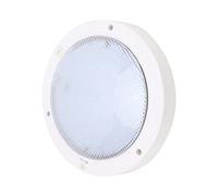 Plafonnier à LED pour Camping car, 12V 300 LM Caravane Lampe de Plafond Éclairage avec Interrupteur Marche/Arrêt et Indicateur Bleu éclairage de Remplacement Solaire Adapté Aux Bateau (Blanche)