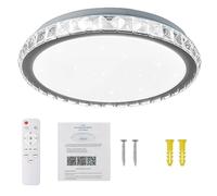 Plafonnier à LED, variateur RGB, télécommande, design élégant , varianteEine