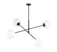 Plafonnier à Manger Grand L: 102 CM Tournant Métal Verre 4x E14 Deckenleuchte