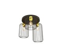 Plafonnier à Manger or Noir 30 CM E27 Élégant Câble Deckenleuchte Rond