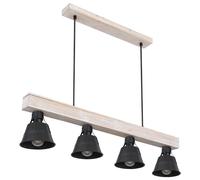 Plafonnier à poutres en bois TÉLÉCOMMANDE Lampe à pendule dimmable dans un ensemble comprenant des lampes à LED RVB