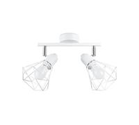 Plafonnier Acier Blanc E14 2 Artemis
