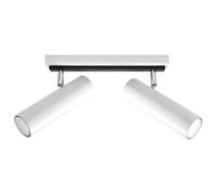 Plafonnier Acier Blanc GU10 2 Direzione