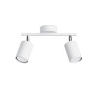 Plafonnier Acier Blanc GU10 2 Lemmi