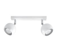 Plafonnier Acier Blanc GU10 2 Oculare