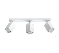 Plafonnier Acier Blanc GU10 3 Merida