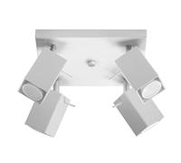 Plafonnier Acier Blanc GU10 4 Merida