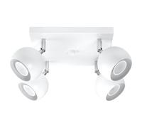 Plafonnier Acier Blanc GU10 4 Oculare