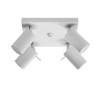 Plafonnier Acier Blanc GU10 4 Ring