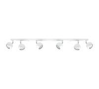 SOLLUX lighting Plafonnier spot de plafond en acier - 6 flammes - Ampoule LED - Blanc Oculare