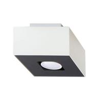 Plafonnier Acier Blanc/Noir GU10 1 Mono