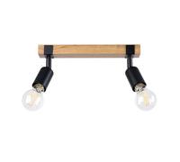 Sollux Lighting Zuca plafonnier 2x15 W noir-bois SL.1296