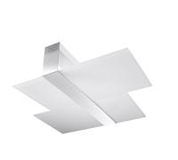 Plafonnier Acier Chrome/Blanc E27 2 Massimo