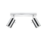 Plafonnier Acier Chrome GU10 2 Ring