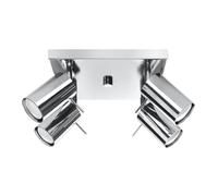 Plafonnier Acier Chrome GU10 4 Ring