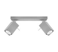 Plafonnier Acier Gris GU10 2 Merida