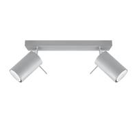 Plafonnier Acier Gris GU10 2 Ring