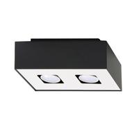 Plafonnier Acier Noir/Blanc GU10 2 Mono