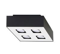 Plafonnier Acier Noir/Blanc GU10 4 Mono