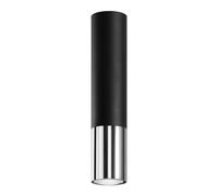 Plafonnier Acier Noir/Chromé GU10 1 Loopez