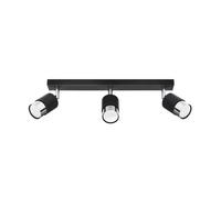 Plafonnier Acier Noir/Chromé GU10 3 Nero