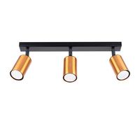 Plafonnier Acier Noir/Cuivre GU10 3 Winx Line