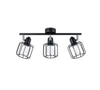 Plafonnier Acier Noir E14 3 Beluci