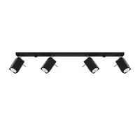 Plafonnier Acier Noir GU10 4 Merida Line