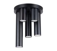 Plafonnier Acier Noir GU10 5 Lagos