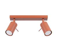 Plafonnier Acier Ocre Rouge GU10 2 Ring