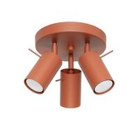 Plafonnier Acier Ocre Rouge GU10 3 Ring