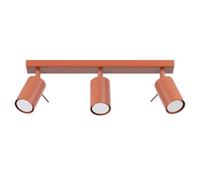 Plafonnier Acier Ocre Rouge GU10 3 Ring Line