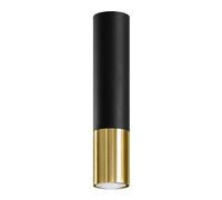 Plafonnier Acier Or/Noir GU10 1 Loopez
