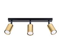Plafonnier Acier Or/Noir GU10 3 Winx Line