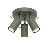 Plafonnier Acier Vert Olive GU10 3 Ring